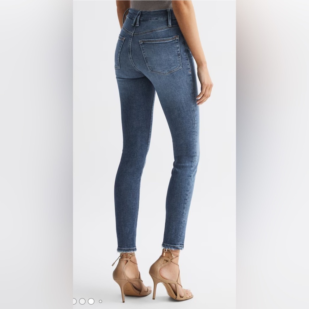 Good American Exposed Button Skinny Jeans Size 15 - Picture 12 of 13